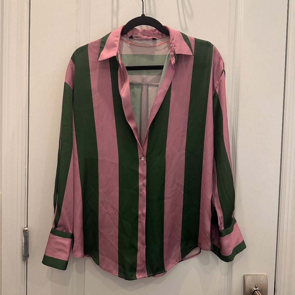 Zara satin shirt